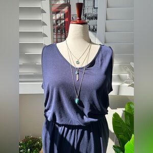 BumbleBella. Size 1X.   Navy Blue Jumpsuit